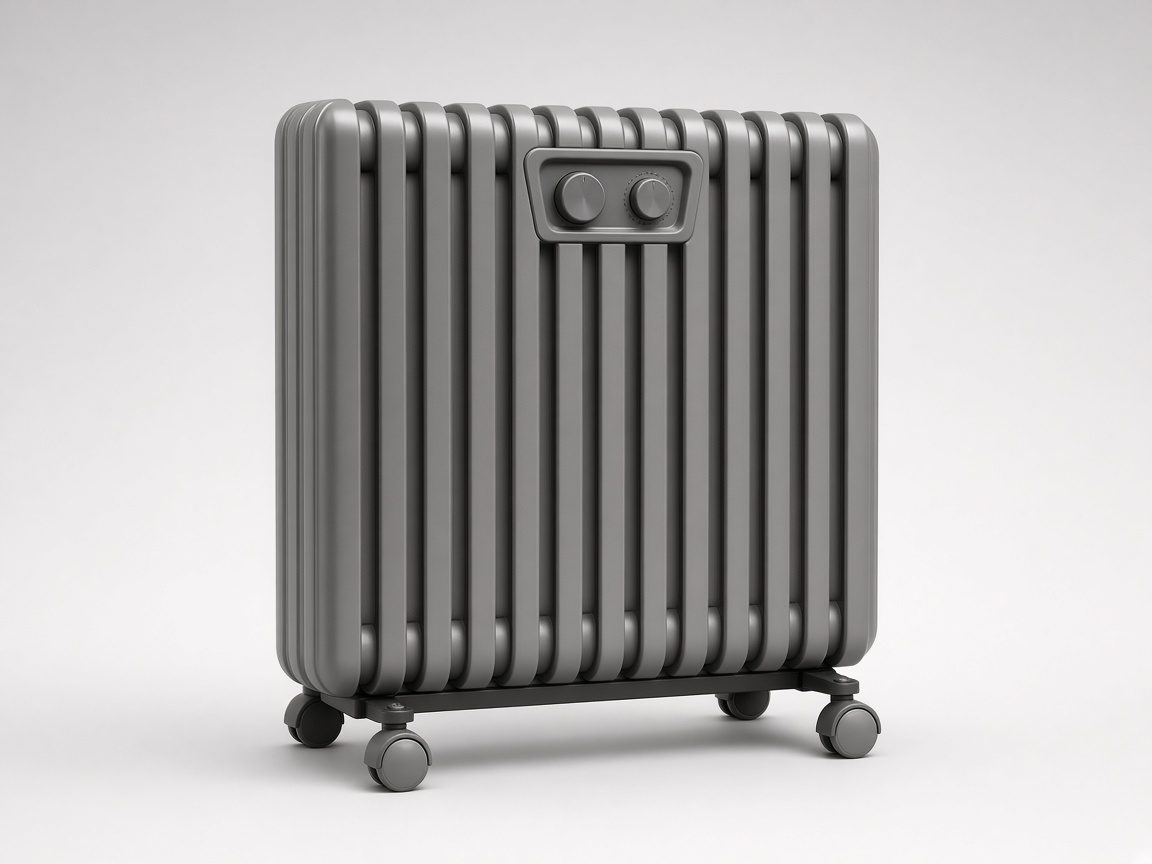 Radiateur bain d’huile gris, vue produit