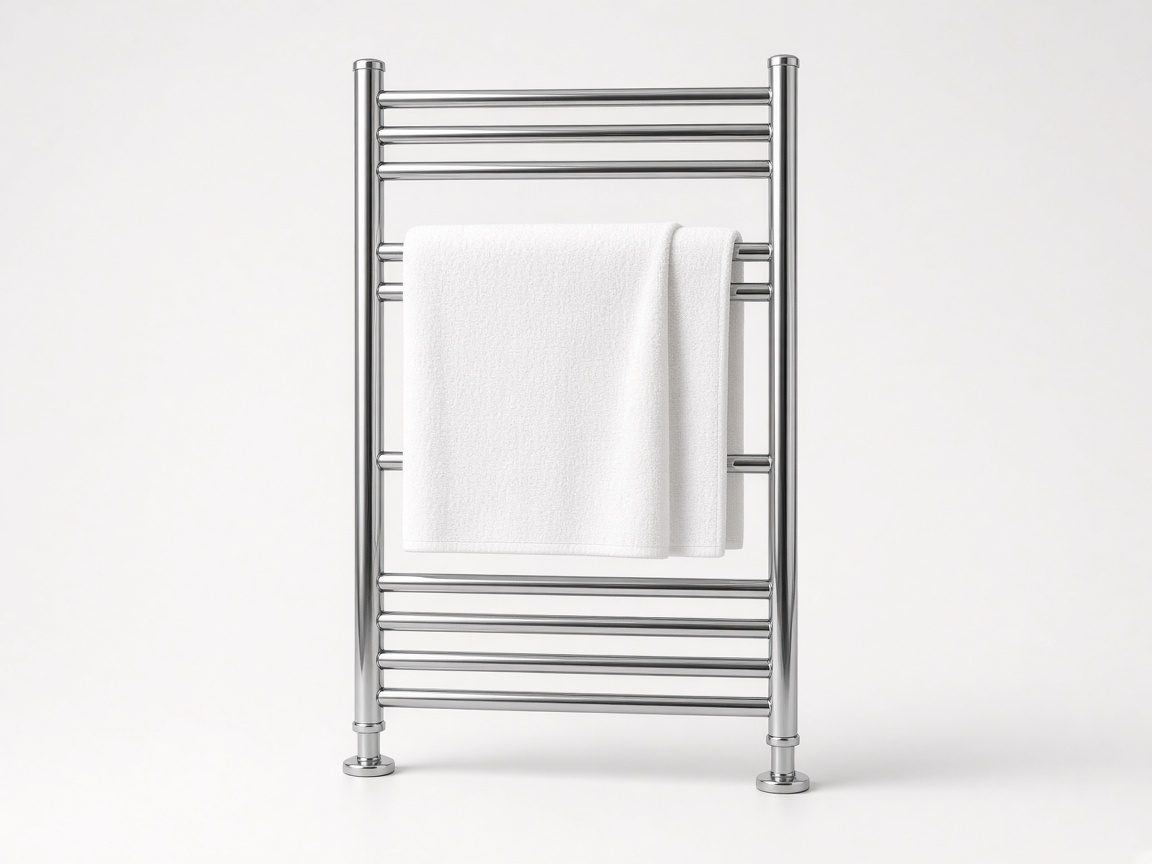 Sèche-serviettes électrique sur pieds en inox